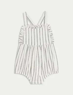 cotton striped romper