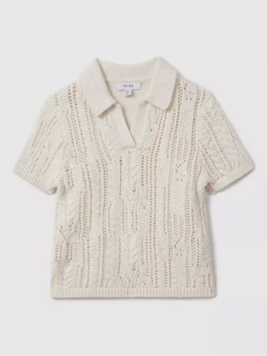 kids crochet polo top