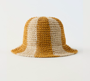 crochet striped sun hat