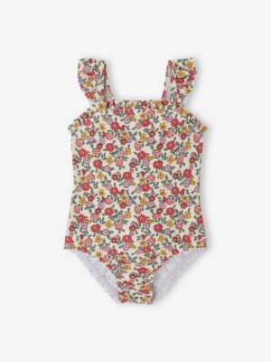 baby girl vintage floral swimsuit