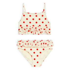 girls frill polka dot bikini