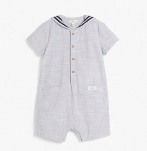 kids blue sailor romper