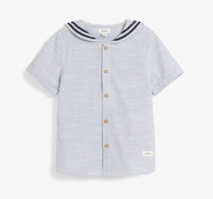 kids blue sailor stripe top
