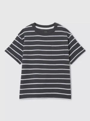 kids charcoal striped t-shirt