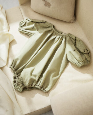 olive baby romper