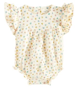 baby ruffle print bodysuit