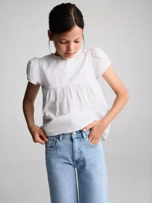 white cotton blouse