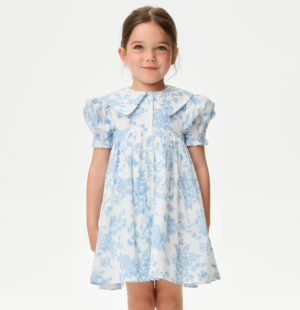 girls floral cotton dress