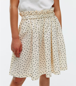 heart print skirt