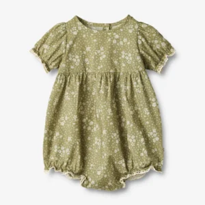 sage floral romper