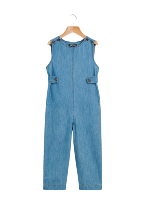 kids denim chambray jumpsuit