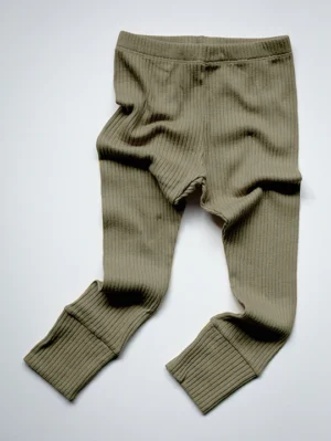 sage ribbed leggings