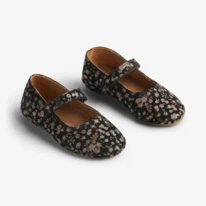 black floral ballerinas