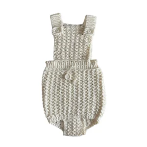 bone knitted baby romper