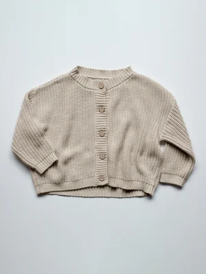 cream chunky knit cardigan