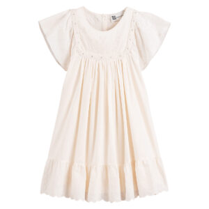 cream embroidered girls dress