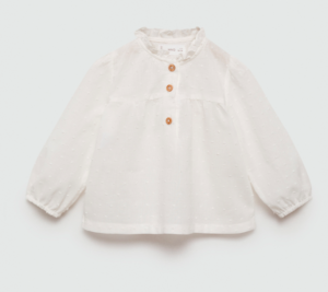 embroidered detail baby blouse