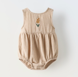 embroidered romper