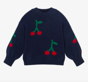 girls navy cherry jumper