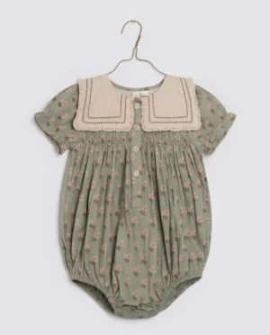 green sailor collar romper