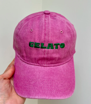 kids pink gelato baseball cap
