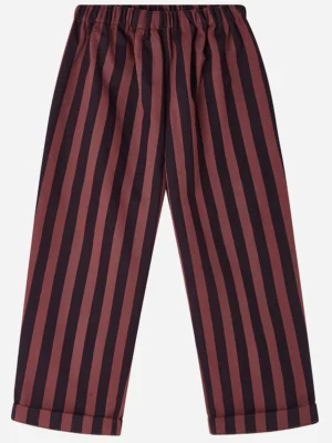 kids brown stripe trousers