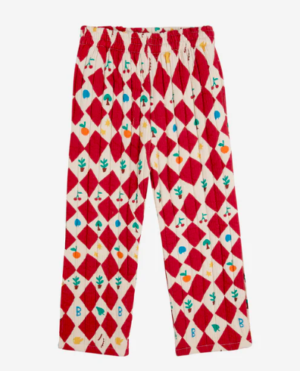 printed quilted trousers