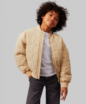 kids quilted bomber jacket