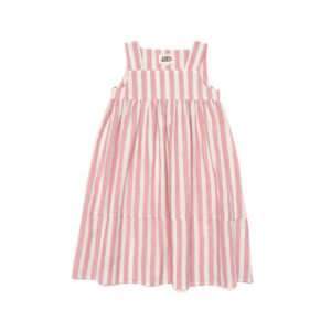 pink striped girls dress
