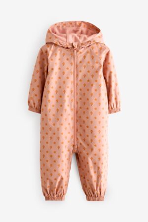 pink waterproof puddle suit