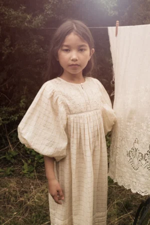 puff sleeve girls dress