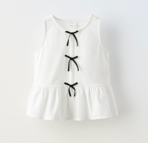 ruffled bow top