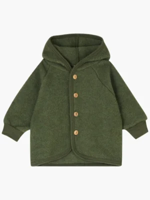 green khaki fleece jacket