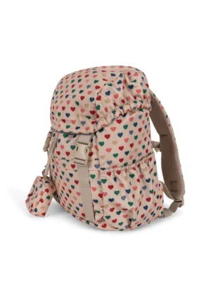heart print school bag