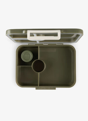 khaki metal lunch box