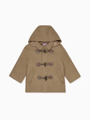 taupe boys duffel school coat