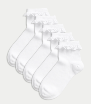 white frill socks