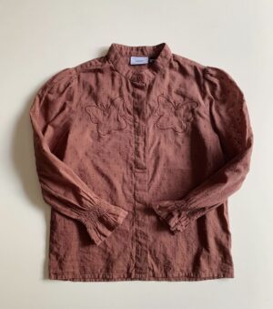 rust vintage kids blouse