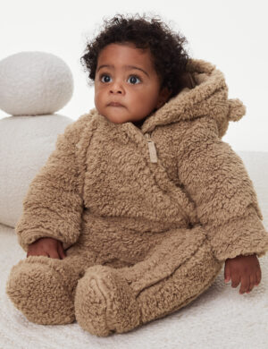 baby borg hooded pram suit