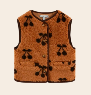 cherry gilet