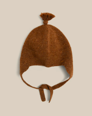 chestnut wool tassel hat