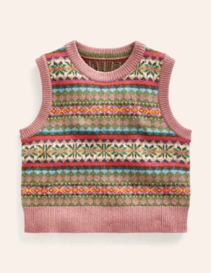 fair isle knit tank