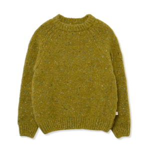green flecked sweater