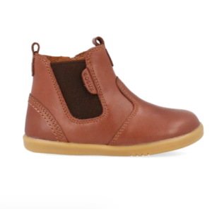 kids brown leather chelsea boots