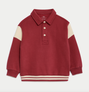 burgundy kids rugby shirt