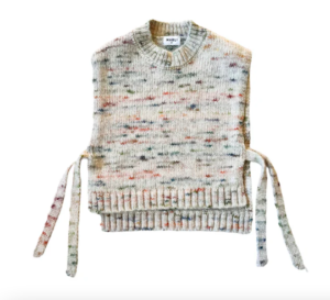 knitted speckle vest