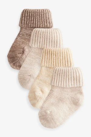 neutral chunky knit socks