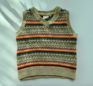 retro knit kids vest