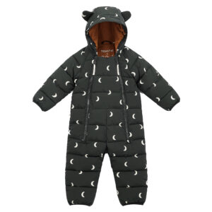 toastie organic zoo midnight print onesie