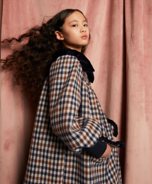 check wool winter coat